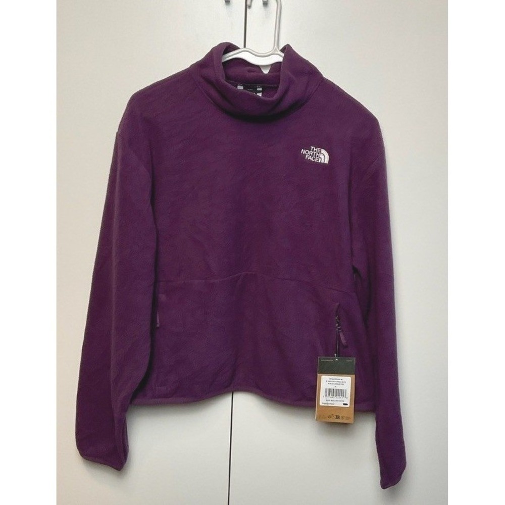 The North Face Women Funnel Neck Fleece Pullover Purple M Winter Skiing Cozy